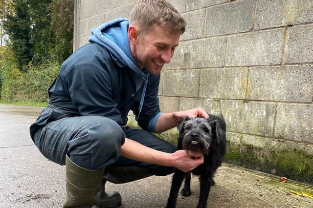 Ted makes a new friend at The Milking Parlour.