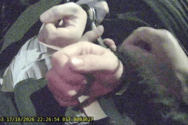 While PC Rick Wilson attempted to arrest the driver of the Renault Megane, the suspect slammed the car into reverse gear, in an attempt to get away.