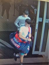 Police want to speak to the men in connection with a £3K theft from Tesco Towngate