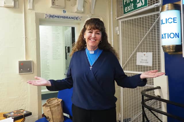 Claire McEnery at the Lancashire Police Museum