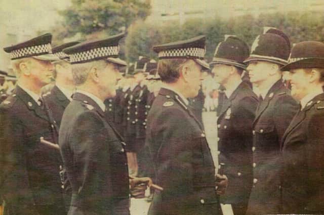 A young Claire as an officer at Lancashire Constabulary