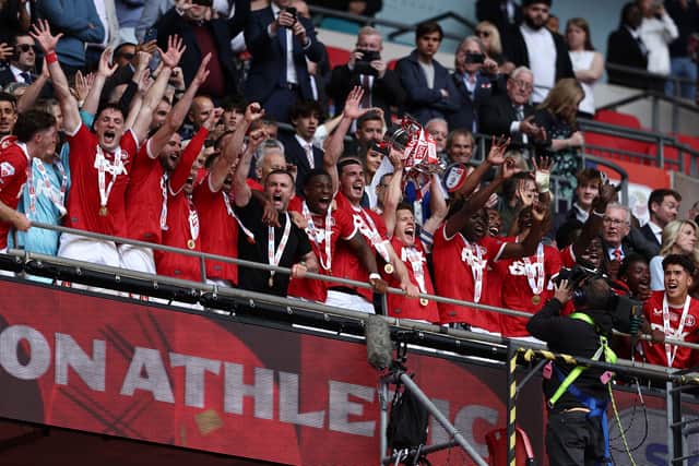 Docherty captained Charlton to League One Play-Off glory.