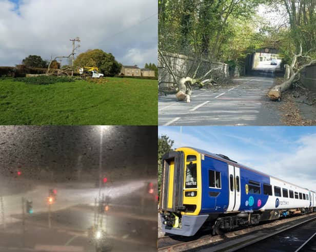 The impact of Storm Boelo has left homes across the county without power and has caused rail services to be cancelled.