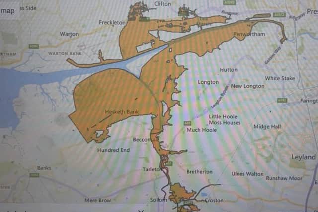 The Environment Agency has issued a Flood Alert warning for parts of Lancashire