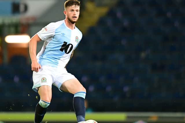 Joe Grayson in action for Blackburn in 2018.