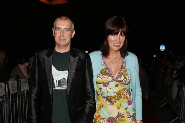Janet pictured with Pet Shop Boy Neil Tennant in 2006: she has been friends with Neil and Chris Lowe since the late eighties.