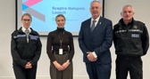 Clive Grunshaw (second from right) met with local representatives to discuss new funding to tackle knife crime
