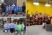Leyland Raiders, Bamber Bridge Girls and Walton North End JFC players celebrate at various McDonald's stores