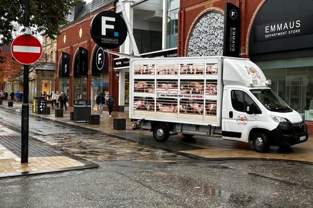 PETA's truck in Preston.