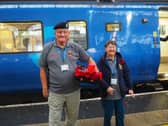 Denis and Barbara Scaife at Preston train station yesterday