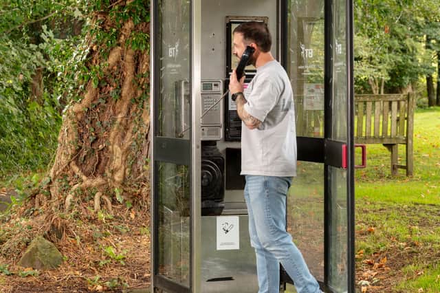 The KX100 telephone kiosk sits at the centre of Great Britain in Dunsop Bridge, Lancashire