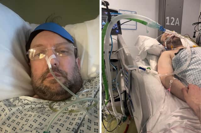 Ian in hospital with sepsis after the release of his debut novel in June.