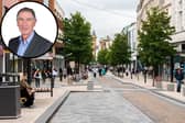 Main image: Preston city cente. Inset: Chair of Preston BID, John Boydell