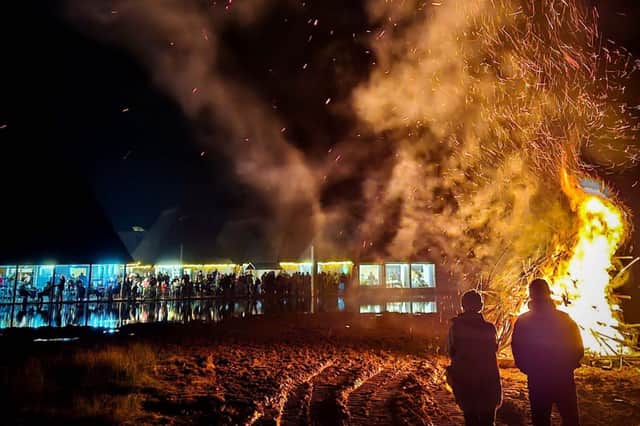 Scenes from a previous no fireworks bonfire night at Brockholes Nature Reserve