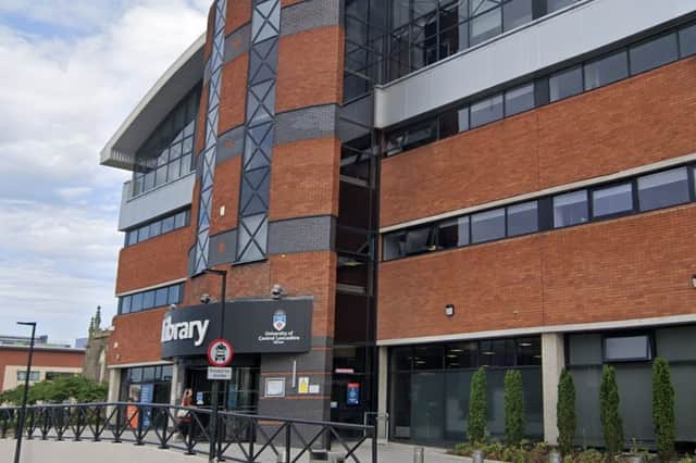 The University of Lancashire’s library on its Preston campus. You cna see the current disabled access door on the right.