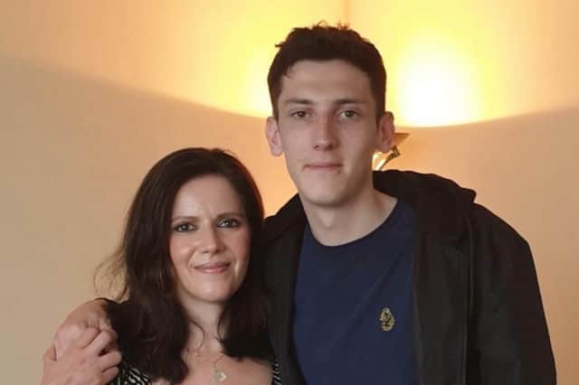 Patrick, with his mum Lisa.