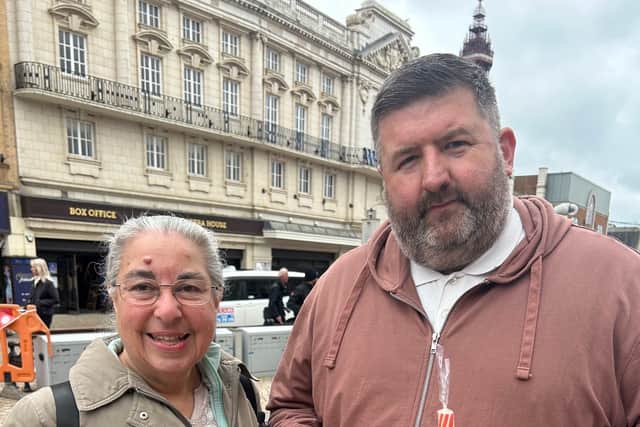 Rev Ian Sarginson from Buckshaw Village Church near Chorley with parishioner Narina Harborne at The Big Day Out