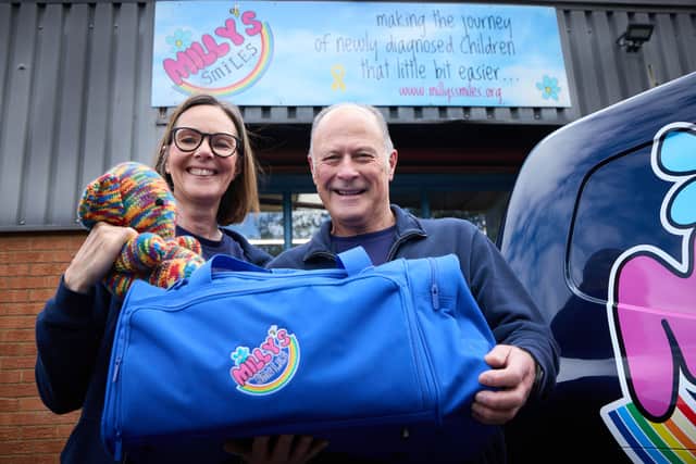 Lorraine Hargreaves and Graeme Drummed from Milly's Smiles