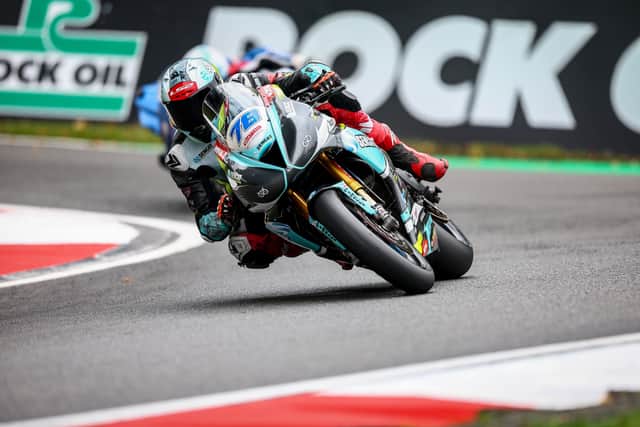 Preston's Freddie Barnes through the Cadwell Park hairpin.