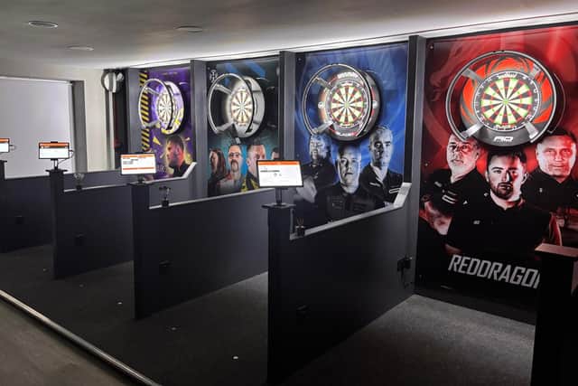 The 4 professional dart lanes where coaching will take place at Darts Team in Preston