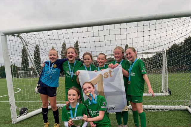 Girls' team at Euxton Primrose Hill Primary School