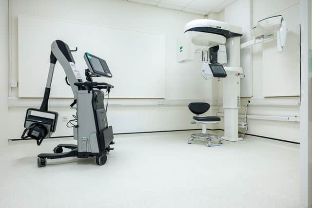 Diagnostic radiology room with CBCT and mobile imaging systems