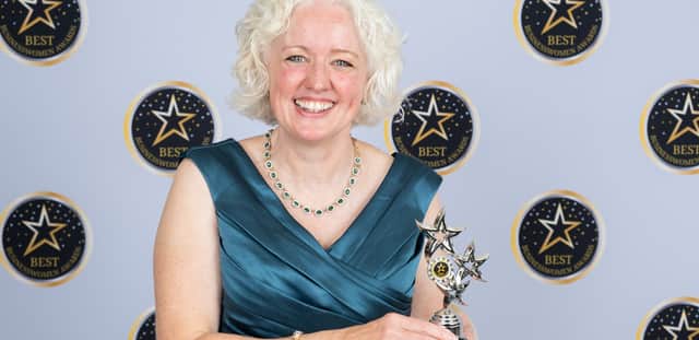 Lisa York wins a silver award for the Best New Business at the Best Businesswoman Awards