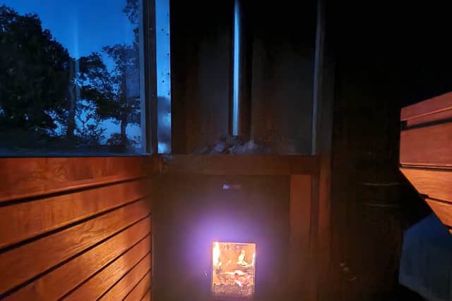 Sauna by moonlight