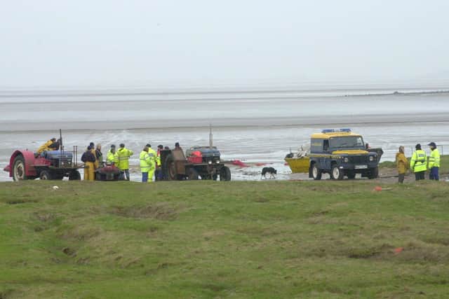 The scene of the Morecambe cockling disaster in 2004.