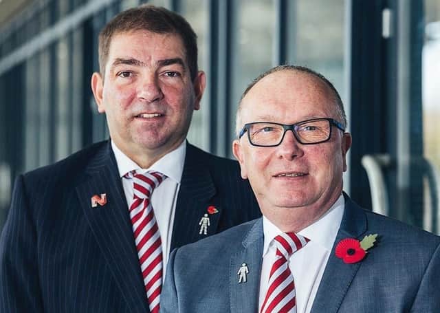 Morecambe co-chairmen Graham Howse and Rod Taylor