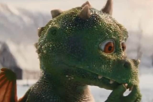 The star of this year's John Lewis and Waitrose, the exuberant young dragon called Edgar