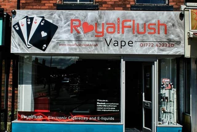 The Royal Flush Vape store in Hough Lane, Leyland. Pic: Royal Flush Vape