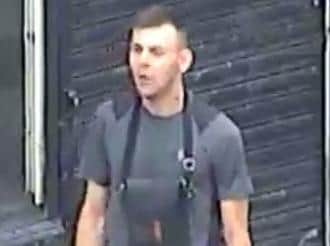 Do you recognise this man? Police want to speak to him in connection with a fight outside The Twelve Tellers pub in Preston at 3.25pm on July 30. Pic: Lancashire Police