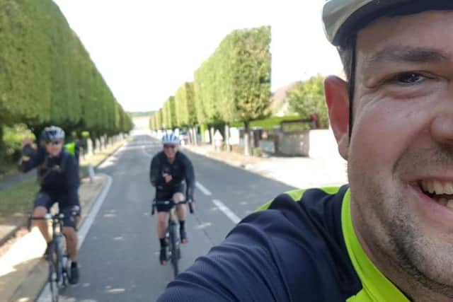 The cyclists en route.