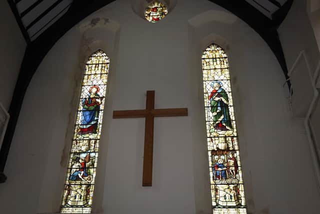 The stained glass windows in need of urgent repair (Image: JPIMedia)