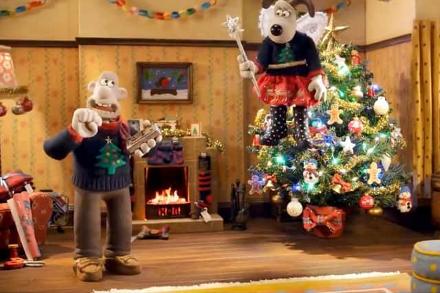 Wallace and Gromit in their new Christmas hit advert