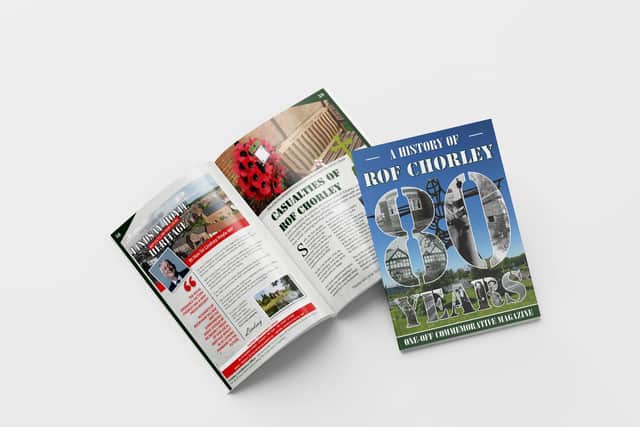 Stuart Clewlow and Harry Longworth have published a commemorative magazine to mark the 80th anniversary of the ROF being officially opened by King George VI on March 31 1939. 
mockups-design.com