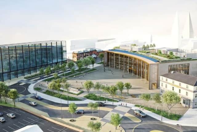 How the new UCLan civic square will look once work at the Aldelphi roundabout is completed