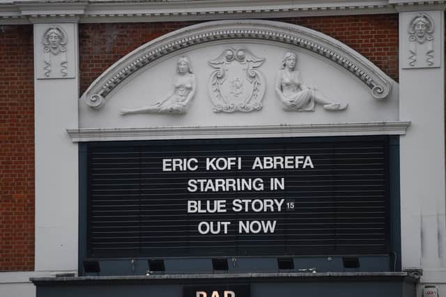 A cinema listing board advertises the film 'Blue Story' ( Peter Summers/Getty Images)