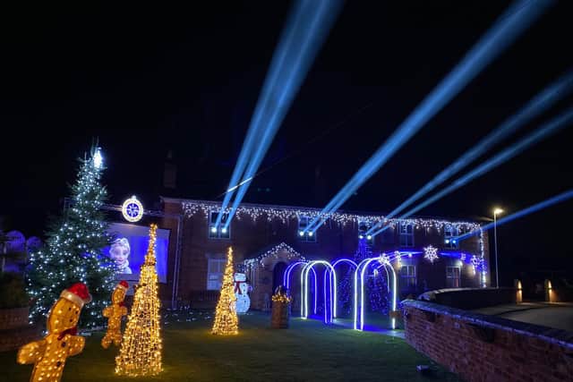 The music and light show created by Craig Lewis at his home at Cootage Farm, in Parr Lane, Eccleston