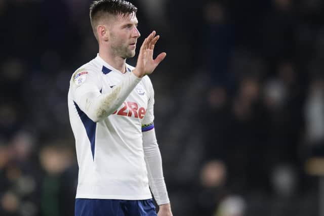 Paul Gallagher apologies to the travelling PNE supporters at the KCOM Stadium