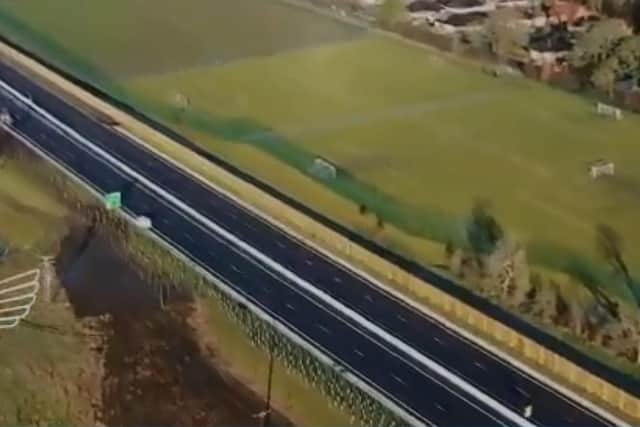 The bypass is set to open at 10:30am on Monday, December 2, weeks ahead of schedule. Credit: Aerial Video TV (@AerialVideoTV via Twitter)