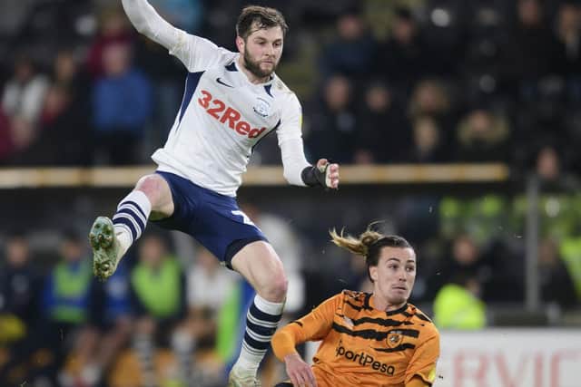 Tom Barkhuizen has a shot in Preston's defeat at Hull last Wednesday