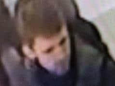 Police want to speak to this man in connection with an unprovoked assault that happened at Ranchers Takeaway in Church Street, Preston at around 2am on September 14. Pic: Lancashire Police