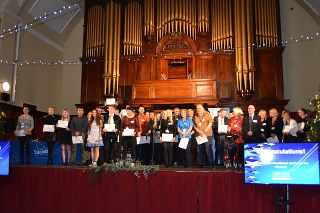 Winners and nominees at the Lancaster City Council awards.