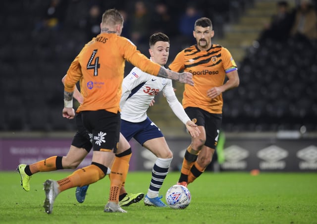 Taking on Hull City's Jordy de Wijs (left) and Eric Lichaj