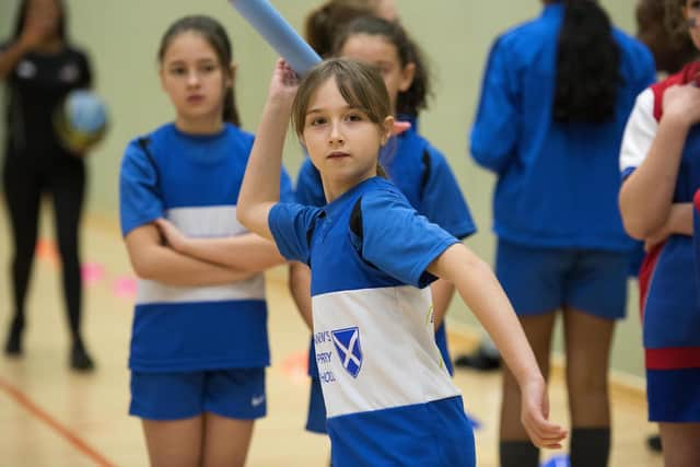 Primnary Schools indoor athletics.... javelin