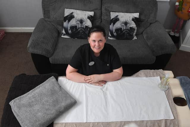 Gemma Hynd has Gems Holistic Massage Therapy from her home in Stanifield Lane, Farington
