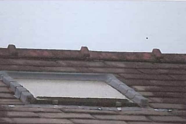 The 'UPVC skylight' turned out to be a single glazed wooden one Credit: Trading Standards