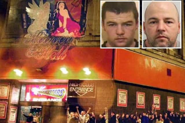 The now-closed Blackpool nightclub Heaven and Hell and, above left, McCann in 2004, and, above right, McCann now (PA/Metropolitan Police)